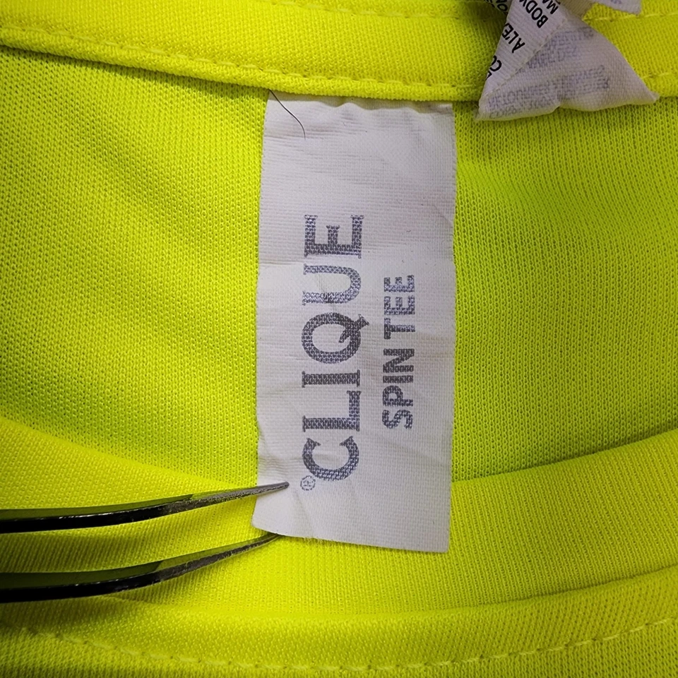 Camiseta Clique Top Mujer XS Alta Visibilidad Amarilla Spin Eco Performance Manga Larga Foto 3 de 4