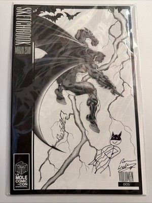 La Mole/Signed /Remarqued VHTF Batman Dark Knight 1 NM-MX Vol.2 Sketchbook
