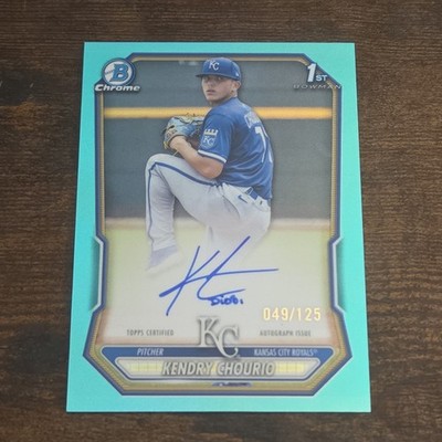 Kendry Chourio 2026 Bowman Chrome Prospect Auto Aqua Refractor 49/125 #CPA-KC