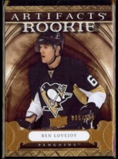 BEN LOVEJOY 2009 UD Artifacts Rookie #'d Insert 905/999.  PENGUINS