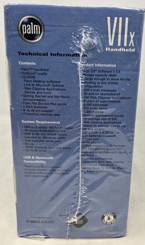 NOS Palm VIIx Ręczny bezprzewodowy Internet Sealed Tablet i przenośna klawiatura PIM - Zdjęcie 4 z 14