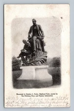 Vintage Stephen C. Foster Monument Postcard Highland Park Pittsburgh 1905
