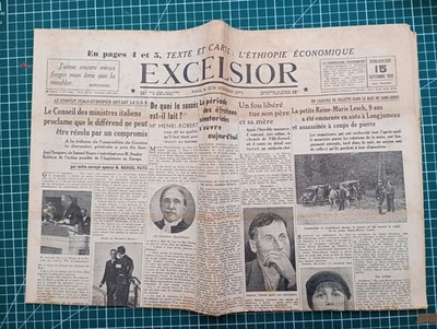 BE320 Excelsior Zeitung 1935 September - diverse Fakten