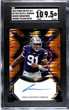 2023 Panini Select Felix Anudike-Uzomah RC SGC 9.5 w/10 Auto Orange Pulsar /30