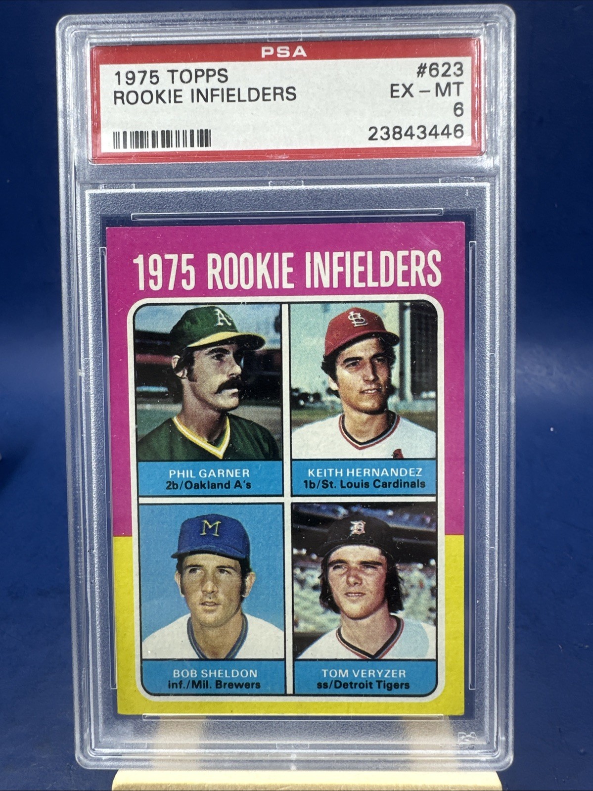 1975 Topps #623 Rookie Infielders Keith Hernandez/Phil Garner (PSA 6-EX/MT)