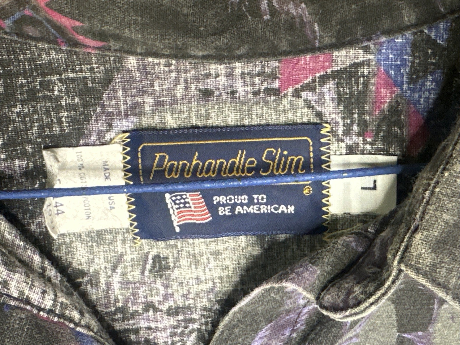 Panhandle Slim Aztec Native Western Button Shirt … - image 4