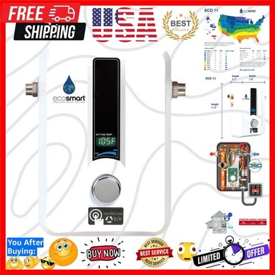 ECO 11 Electric Tankless Water Heater, 13KW at 240 Volts with Patented Self M...