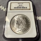 1884 O Morgan Silver Dollar MS 63 NGC Graded