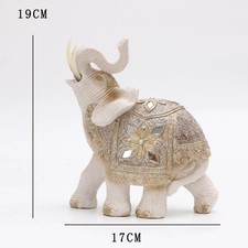 Elephant Statue Feng Shui Lucky Elephant Statue (White) Trumpet