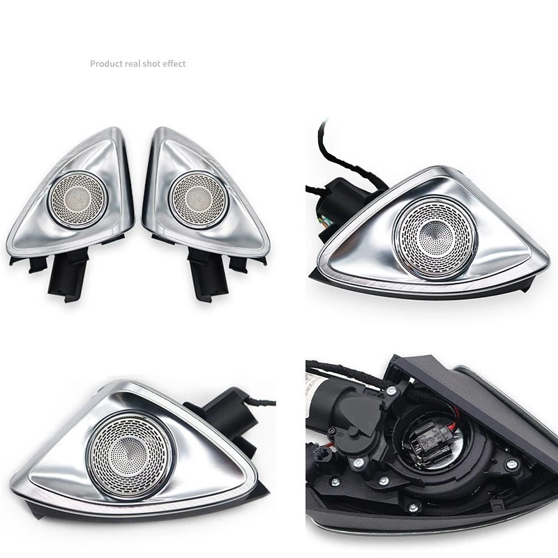 Altavoz tweeter giratorio 4D luz ambiental 64 colores para Mercedes-Benz A C E S GLC Foto 4 de 4