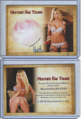 Heather Rae Young Signed & Kissed Trading Card #3 Model Collector's Expo