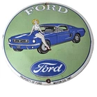 Vintage Ford Sign - Mustang Ford Automobile Service Station Gas Pump Sign