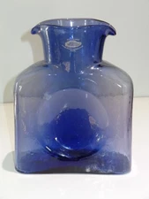 Blenko Double Spout Water Pitcher Light Amethyst