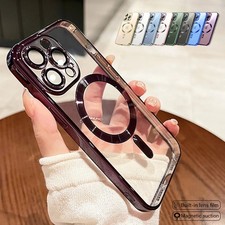 For iPhone 17 Pro Max 16 15 14 13 12 11 Shockproof Plating TPU Case Screen Glass