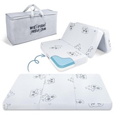 WEVFGHI Trifold Pack and Play Mattress, 38"x26" Dual-Firmness Memory Foam  P...