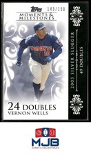 2008 Topps Moments & Milestones Vernon Wells #/150 #75-24 Toronto Blue Jays