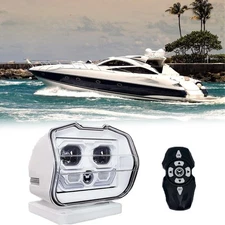 LED Searchlight 360° Wireless Spotlight Remote Control Marine Boat Car Truck SUV