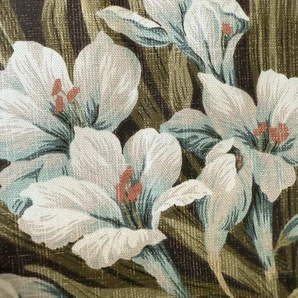 St Thomas Garden Brown Tropical Floral Leaf Print Fabric Magnolia Home 3.9Ydx54 - Image 3 of 4