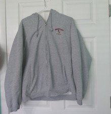 Y2K Disneyland Resort Gray Fleece Full Zip Hoodie L Embroidered Mickey Pockets