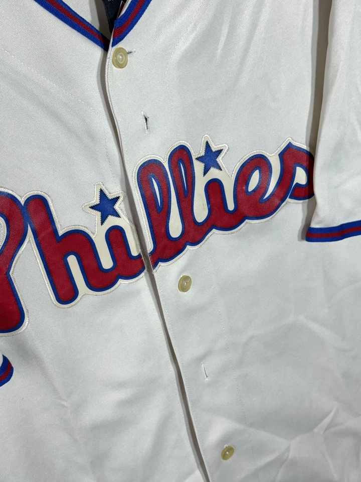 Camiseta deportiva vintage Majestic Phillies Chase Utley #26 XL - clásica a rayas blancas  Foto 2 de 4