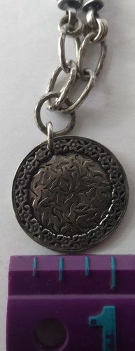 Jewish Necklace BLK Leather Sunburst Filigree 925 Silver Silpada Shema Yisrael - Picture 8 of 10