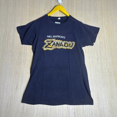 Vintage 80s Mel Markon Zanadu Shirt Men's Shirt Medium Black Short Sleeve