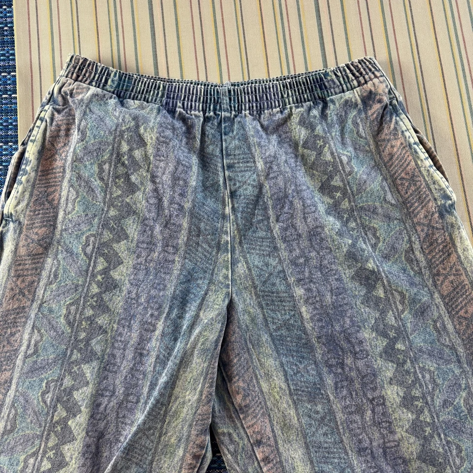 Pantalones Hombre Internacional Vintage Para Hombre Medianos Multicolor Azteca Cintura Elástica Años 90 Foto 2 de 4