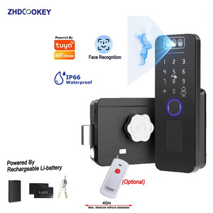 Tuya Wifi SmartLife 3D Face Recognition Smart Lock Waterproof Fingerprint IC Car