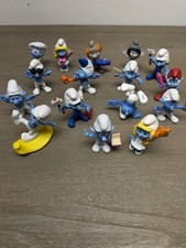 2013 McDonald  s Smurfs Figures Lot 15 Peyo Toy Set Papa Smurf Smurfette