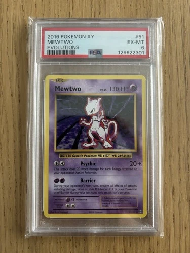 2016 POKEMON XY EVOLUTIONS #51 MEWTWO PSA 6