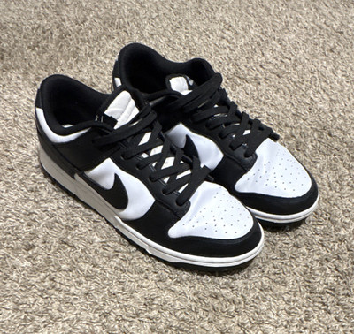 Nike Dunk Low Panda Men s Black/White Low Top Lace-Up Colorblock Sneakers