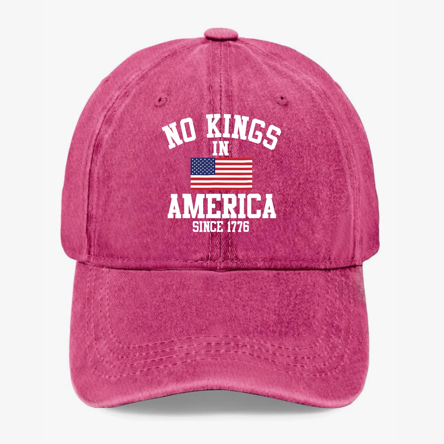 No Kings In America Since 1776 Hat Patriotic USA Flag Baseball Cap