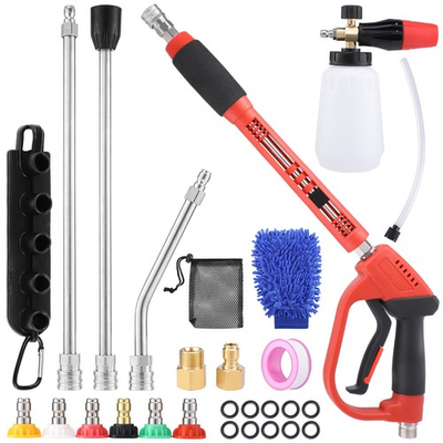 #ad 18Pcs Pressure Washer Accessories for Car Wash Outdoor Gutters 5000PSI Press... $75.32