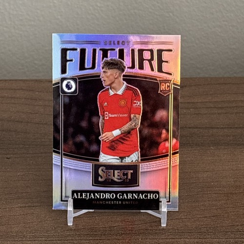2022-23 Panini Select EPL Alejandro Garnacho Silver Prizm Future Rookie RC - Foto 1 di 2