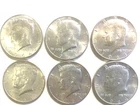 Kennedy .50 1/2 Dollar 1964 90% Silver Qty 6