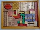Vintage Toy Ges Gesch Germany Wooden Building Blocks Box Children German Elves — photo 3