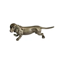 Pewter Dachshund Dog Figurine Hudson Pewter USA # 130