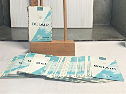 Vintage BELAIR Cigarettes Bridge Size Playing Cards (54) Full Deck Brand Defunct