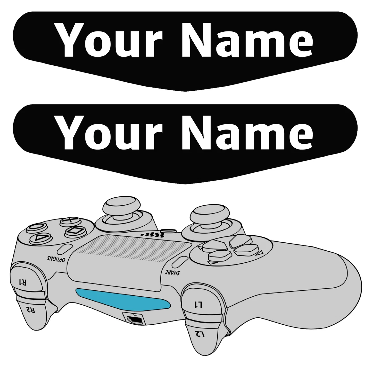 Stickers personnalisé pour manette PS4