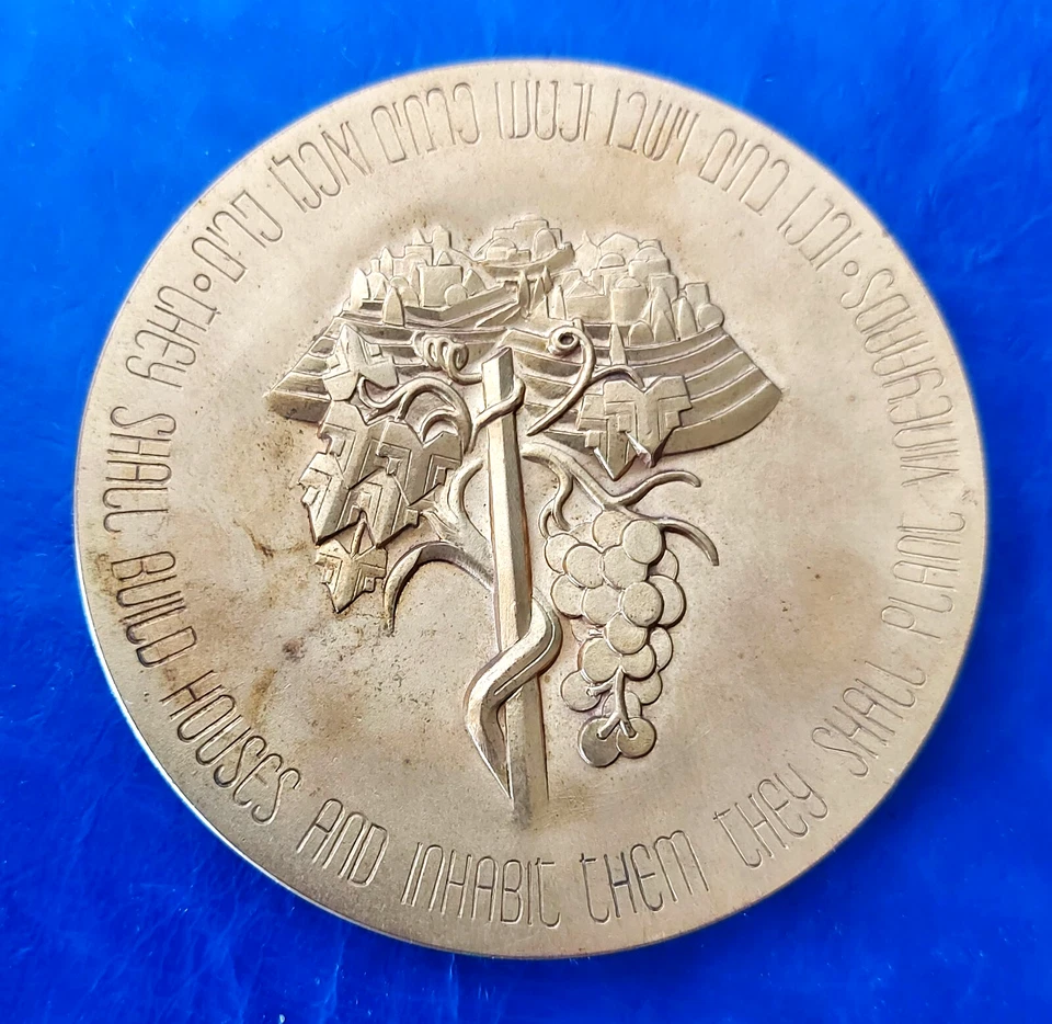 Israel Privat Issue Medal "30th Anniversary of Independence" 1968 Bronze 59mm - Image 2 of 2