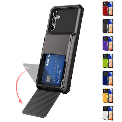 Back Flip Card Slot Shockproof 2-In-1 Phone Case For Samsung Galaxy A14 A15 A54