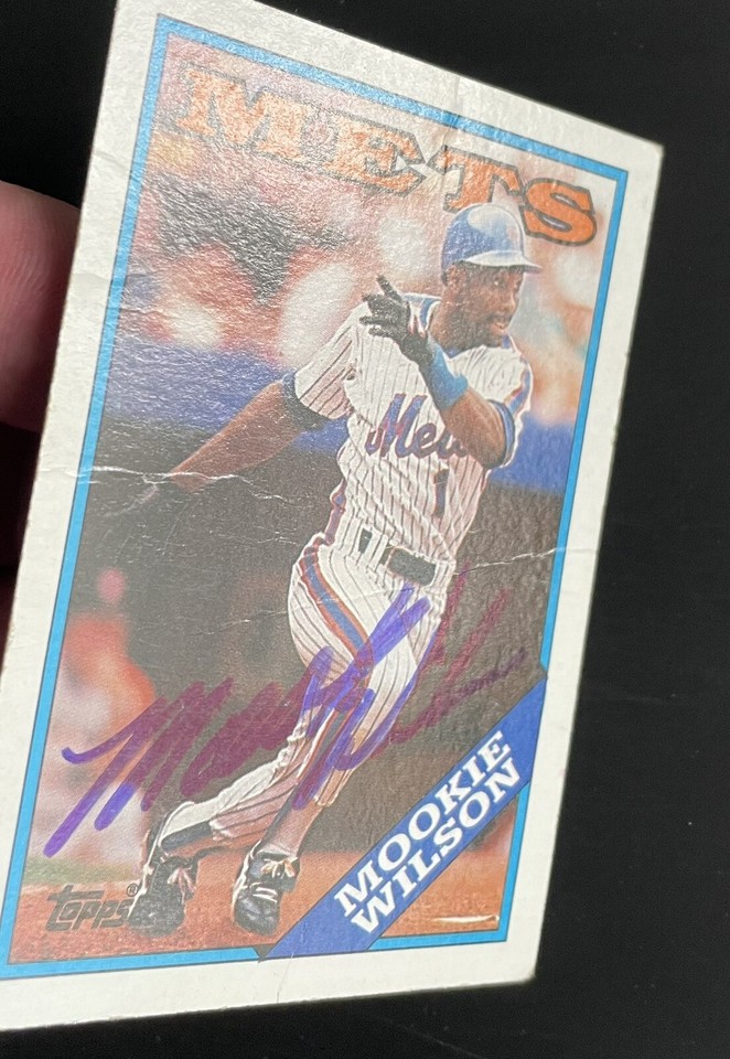 1988 Topps Signed 255 Mookie Wilson New York Mets Autographed Card eBay