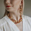 thumbnail 3  - Amber Set Bracelet Necklace Earrings Natural Stranded Beads Amber Linen Set Gift