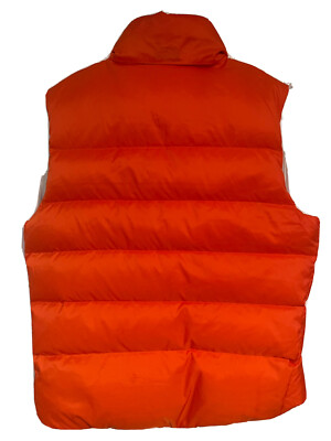 RLX RALPH LAUREN #12 Down Vest Size Large Polyester orange Plain