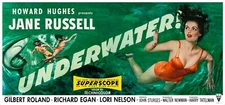 UNDERWATER! (1955) - 27"x58" billboard -HUGE high resolution movie poster!