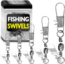 Fishing Swivels - Bass - Pike - Trout - Walleye - Crappie - Bluegill - Panfish -