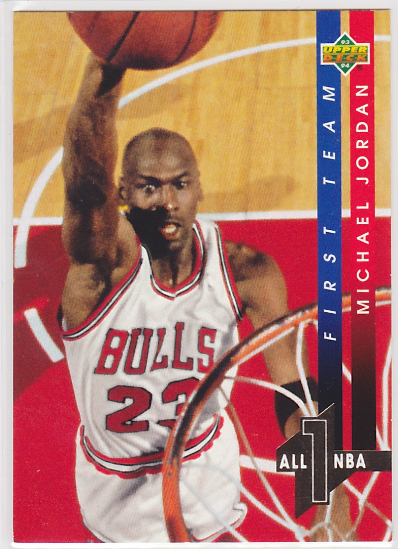 美品　マイケルジョーダントレーディングカード　1993/94 アッパーデック 1993-94 MICHAEL JORDAN Upper Deck SEASON LEADERS Basketball
