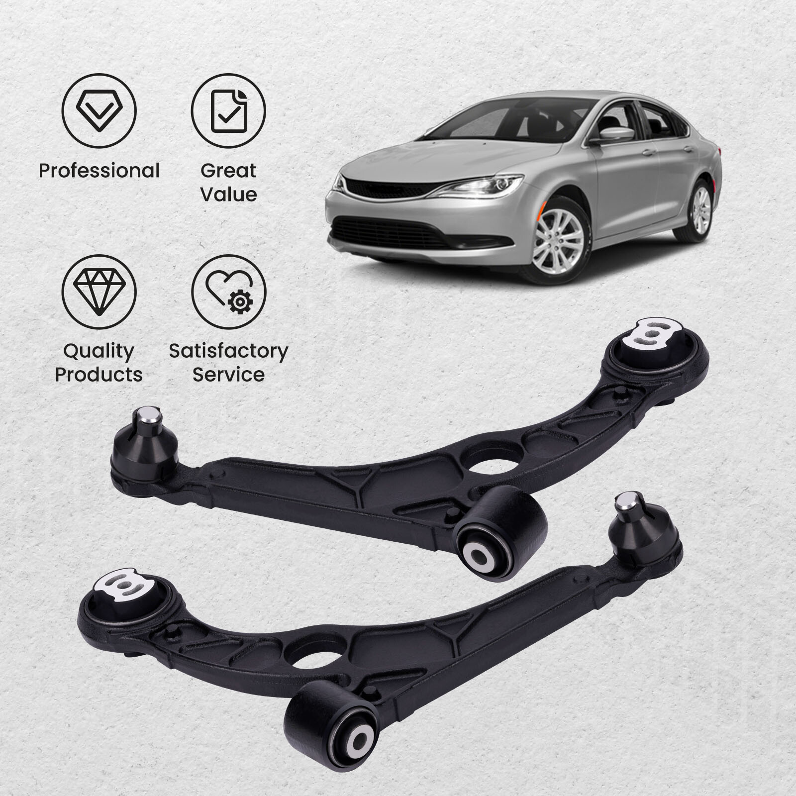 2pcs Front Lower Control Arm Kit Ball Joint Assembly LH & RH for
