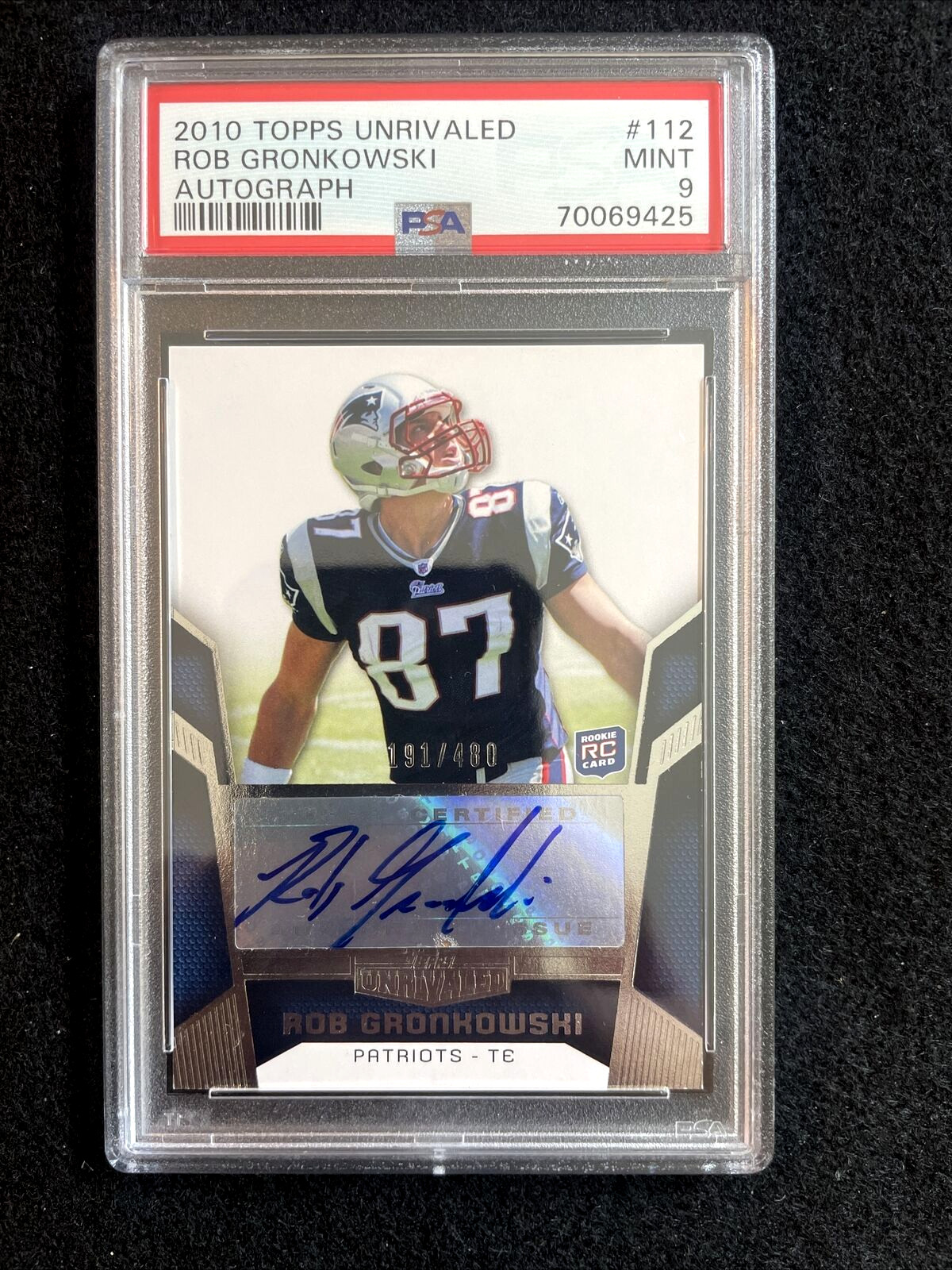 Rob Gronkowski Topps Unrivaled #112 Autograph