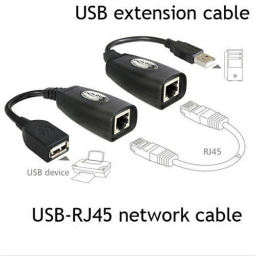 USB Extension Ethernet RJ45 Cat5e/6 Cable LAN Adapter Extender Over RepeaE p _ou - Picture 2 of 8